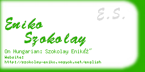 eniko szokolay business card